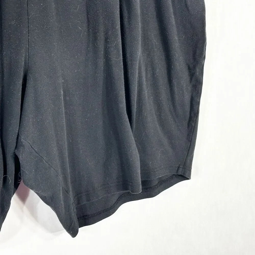 Roamans Plus Size 5XP Shorts 38W 40W Black Elastic Waist‎ Pockets Petite 1239